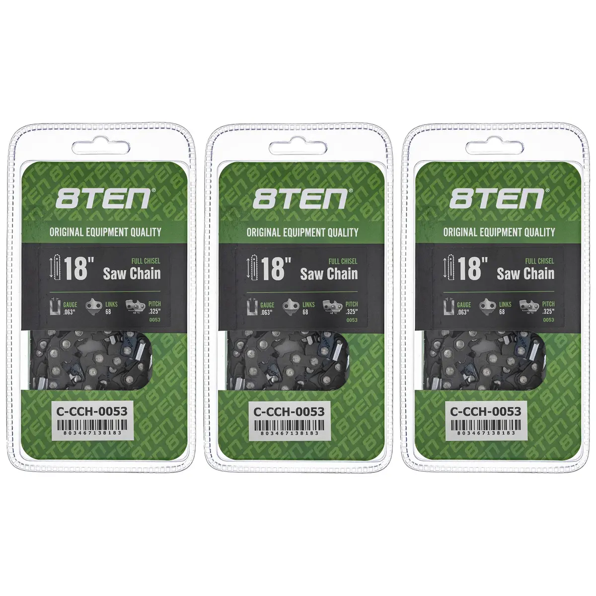 Chainsaw Chain 18 Inch .063 .325 68Dl For Stihl Homelite 26Rm368 22Bpx068g 22Lpx068g 36390050068 | 3-Pack 1