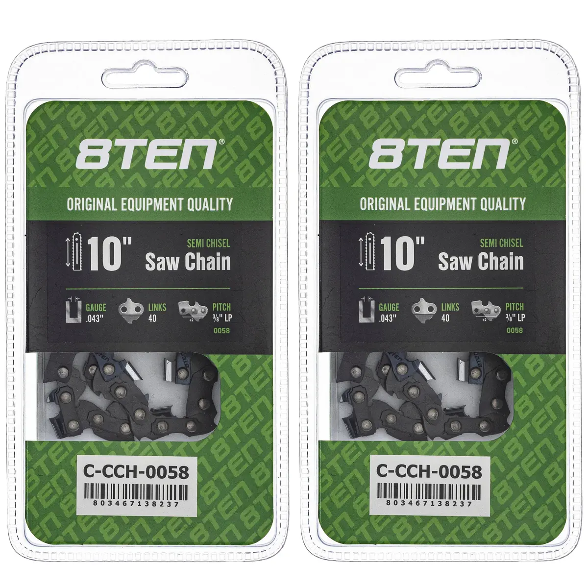 Chainsaw Chain 10 Inch .043 3/8 Lp 40Dl For Husqvarna 90Px040g 61Pmm340e H3840 36100050040 | 2-Pack 1