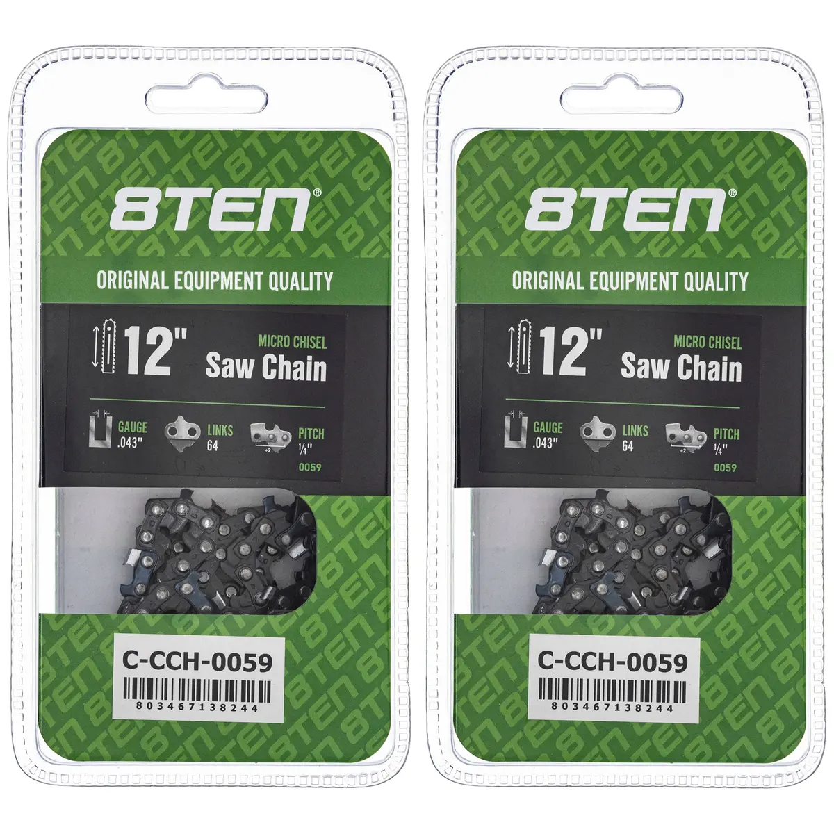 Chainsaw Chain 12 Inch .043 1/4 64Dl For Stihl 36700050064 71Pm364 | 2-Pack 1