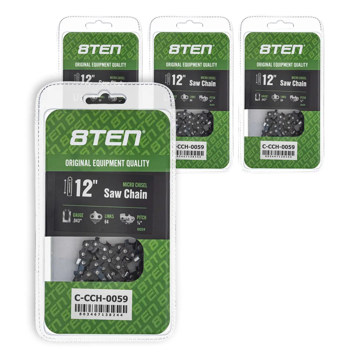 Chainsaw Chain 12 Inch .043 1/4 64Dl For Stihl 36700050064 71Pm364 | 4-Pack 1