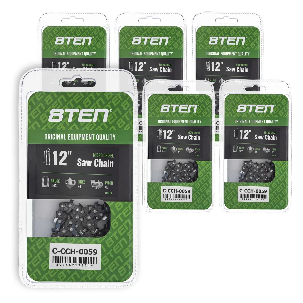 Chainsaw Chain 12 Inch .043 1/4 64Dl For Stihl 36700050064 71Pm364 | 6-Pack 1
