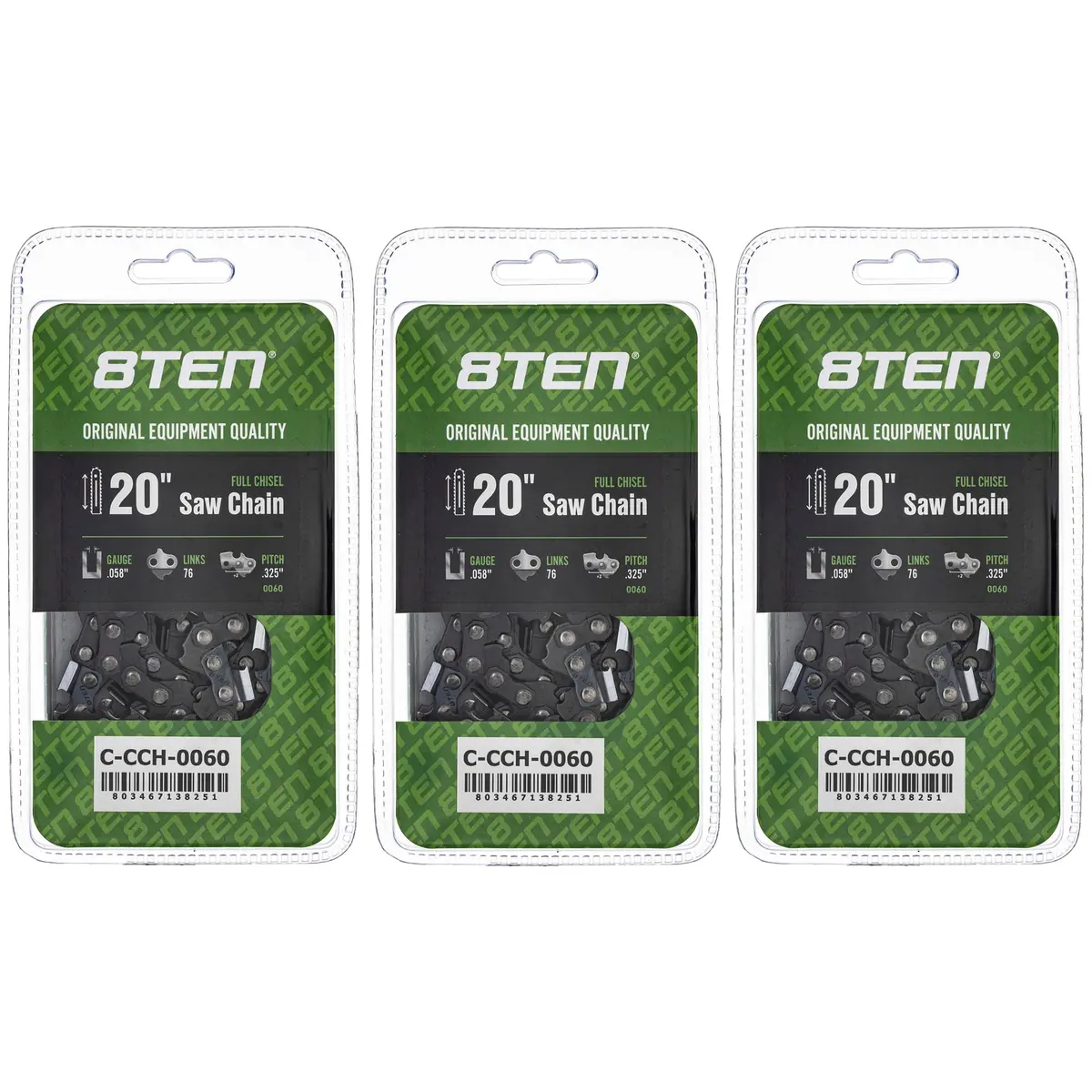 Chainsaw Chain 20 Inch .058 .325 76Dl For Stihl 21Lpx076g 36880050076 25Rm376e | 3-Pack 1