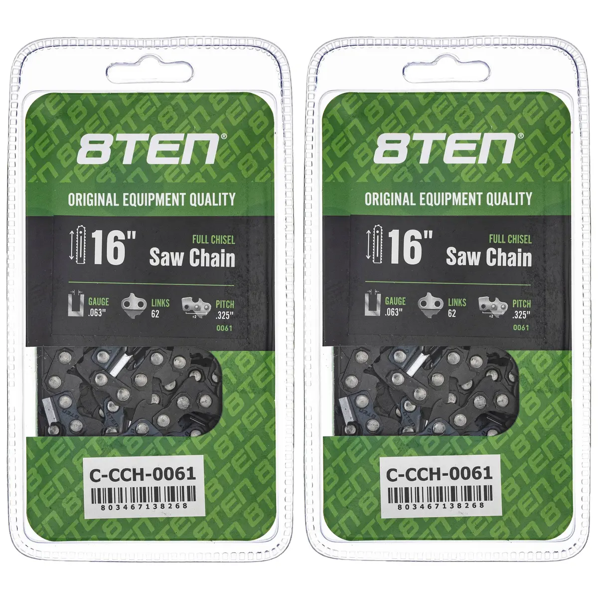 Chainsaw Chain 16 Inch .063 .325 62Dl For Stihl Homelite 26Rm362 22Lpx062g 22Lgx062g 591104262 | 2-Pack 1