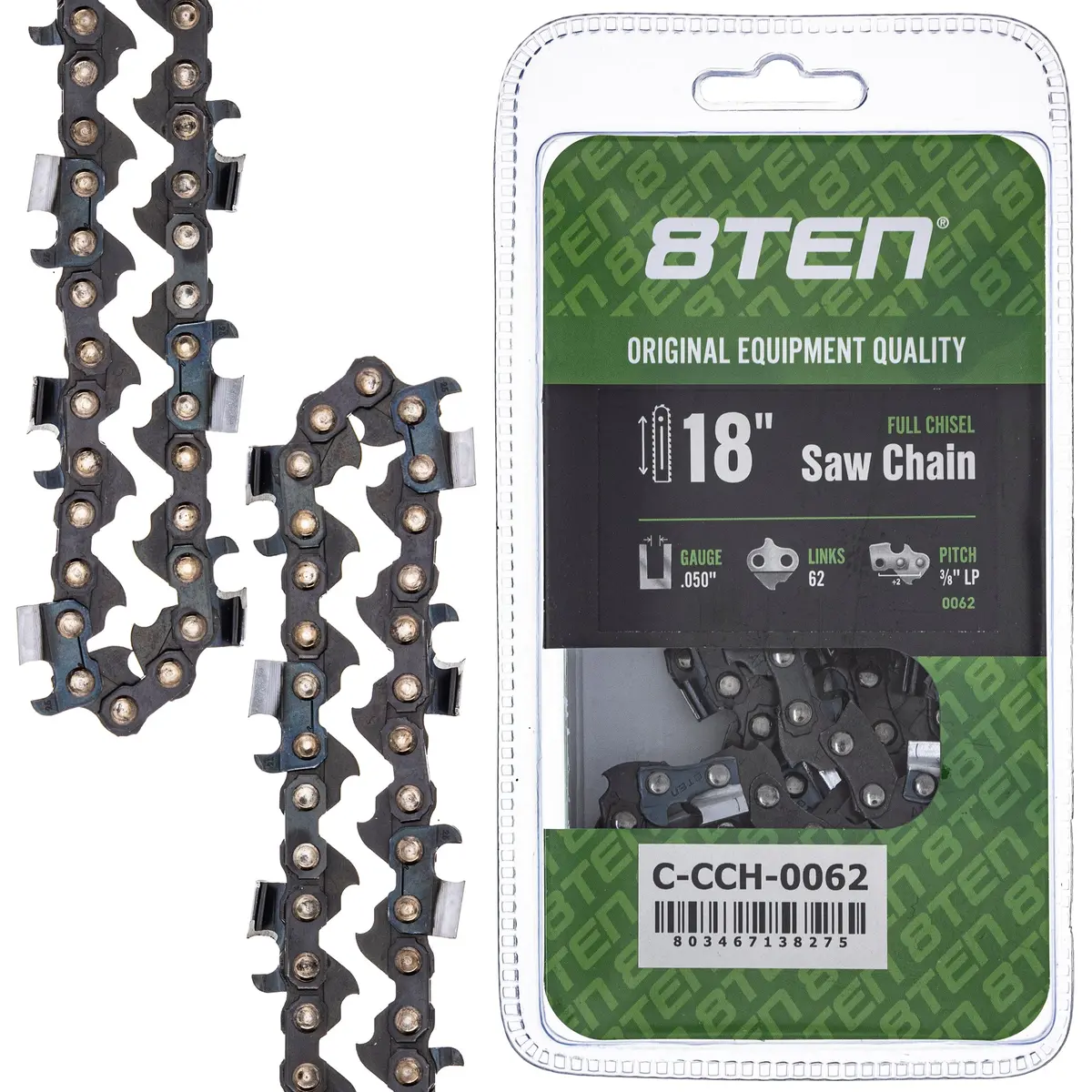 Chainsaw Chain 18 Inch .050 3/8 Lp 62Dl For Echo 91Px062g 91Px62cq 91Vxl062g 576936562 91Pxl062g 1