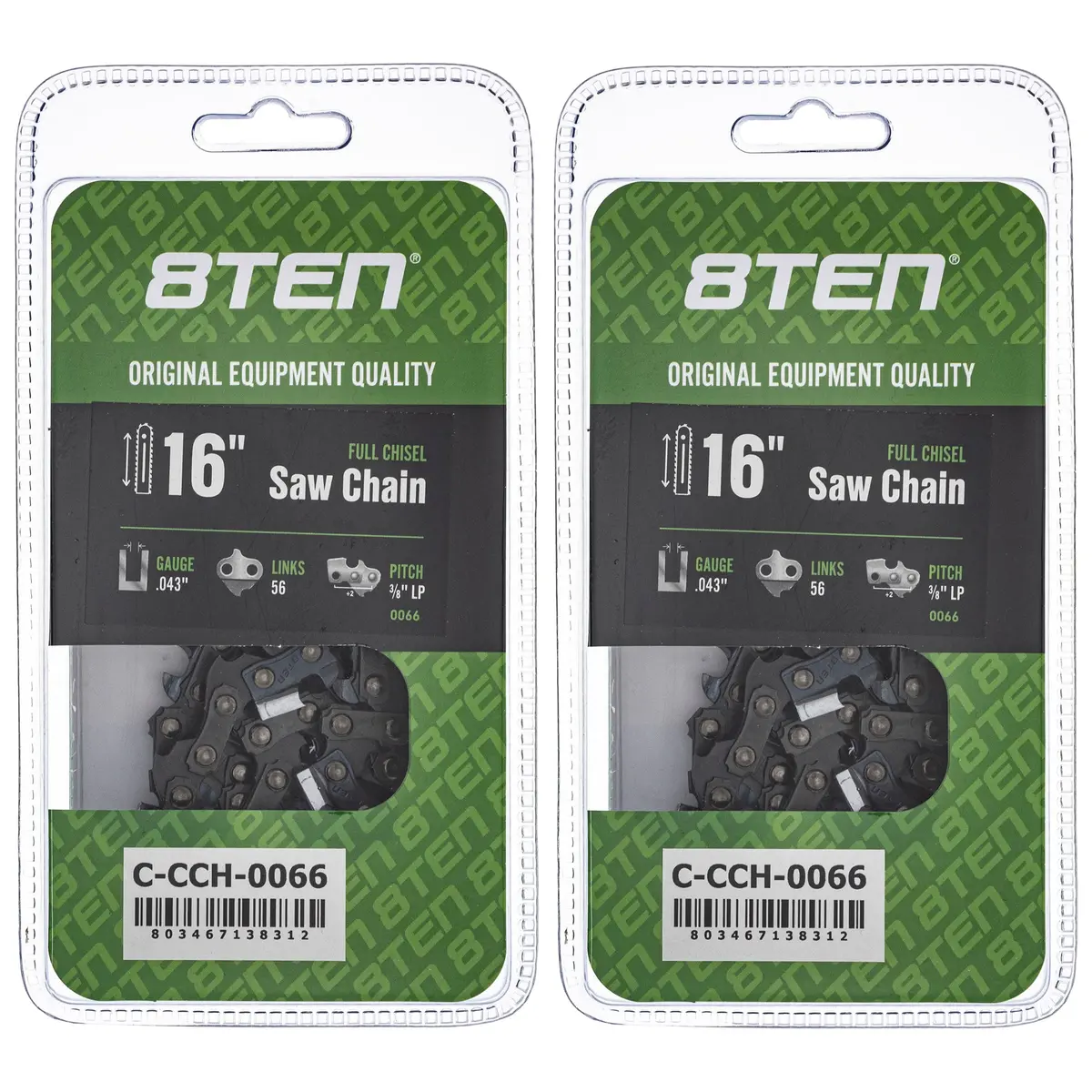 Chainsaw Chain 16 Inch .043 3/8 Lp 56Dl For 90Px056g 90Px56cq H3856 61Pmm356e 36100050056 | 2-Pack 1