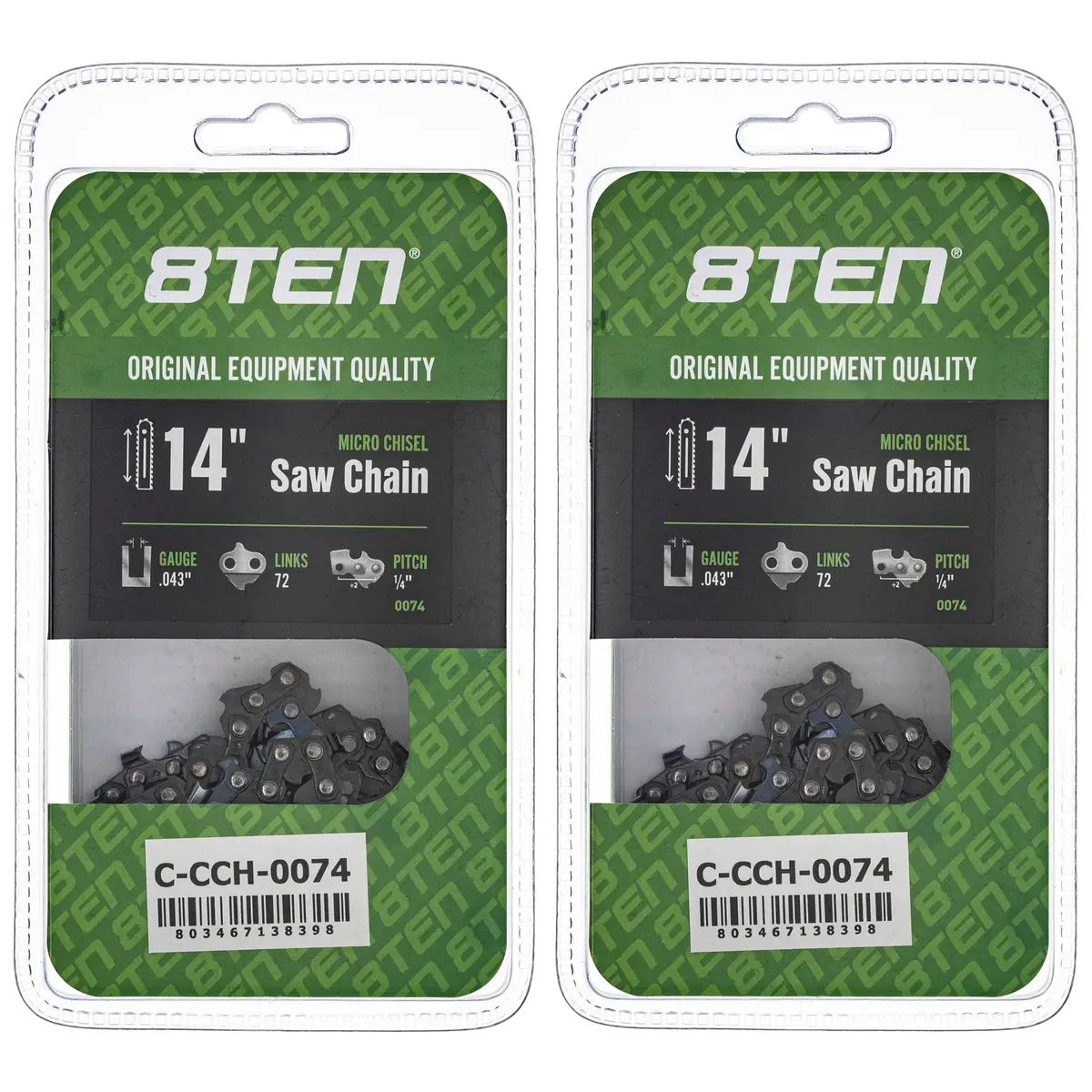Chainsaw Chain 14 Inch .043 1/4 72Dl For Stihl 36700050072 71Pm372 | 2-Pack 1