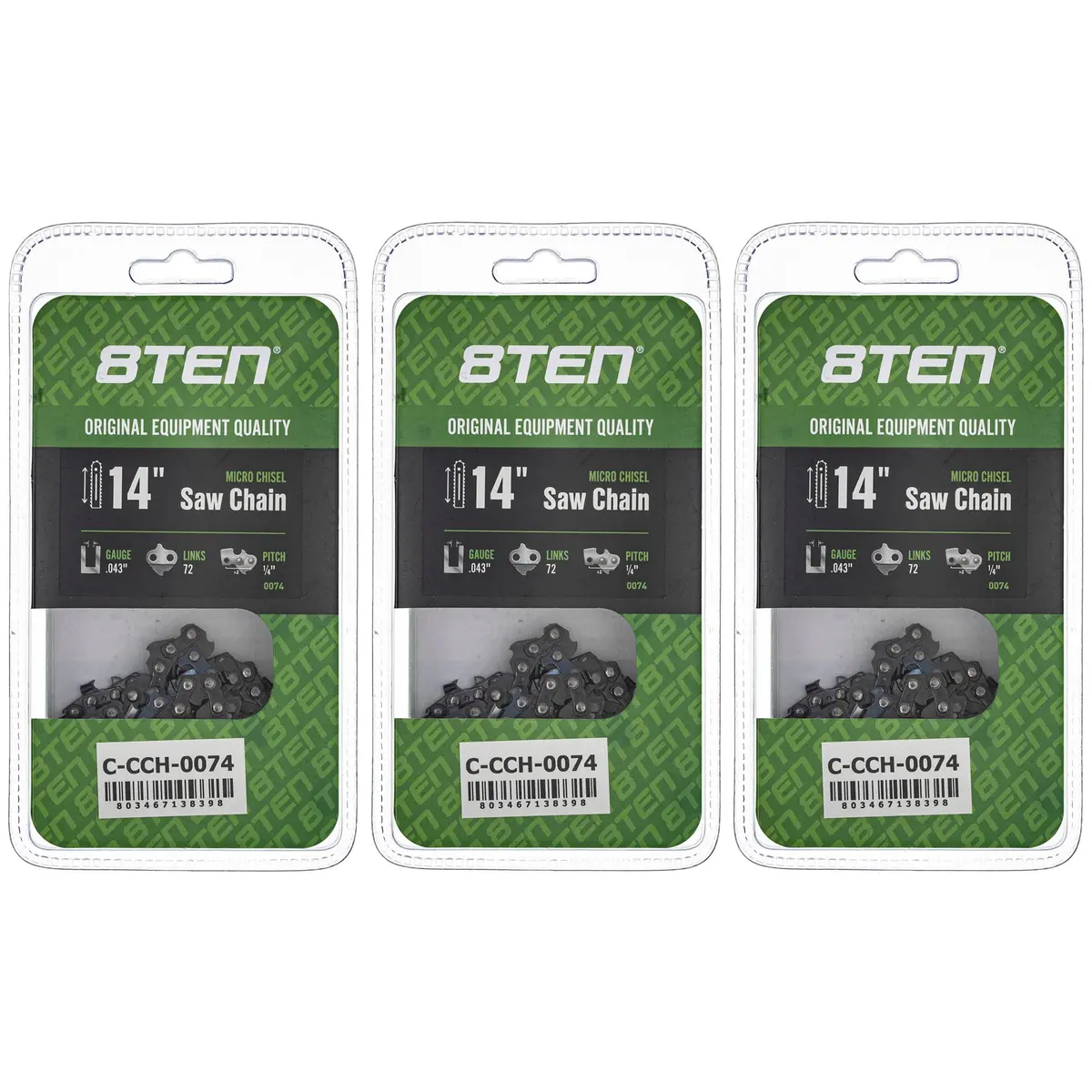 Chainsaw Chain 14 Inch .043 1/4 72Dl For Stihl 36700050072 71Pm372 | 3-Pack 1