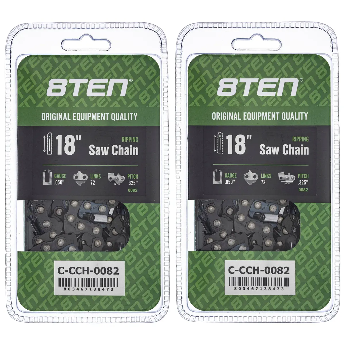 Chainsaw Chain 18 Inch .050 .325 72Dl For Echo Dolmar 501840672 581643672 591095772 20Bpx072g | 2-Pack 1