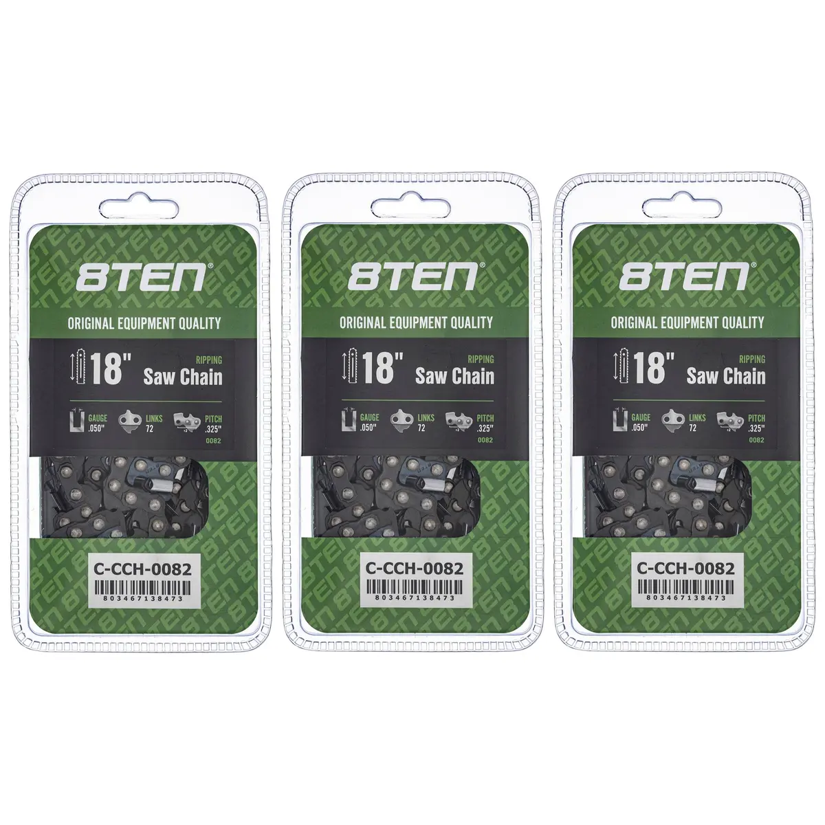 Chainsaw Chain 18 Inch .050 .325 72Dl For Echo Dolmar 501840672 581643672 591095772 20Bpx072g | 3-Pack 1