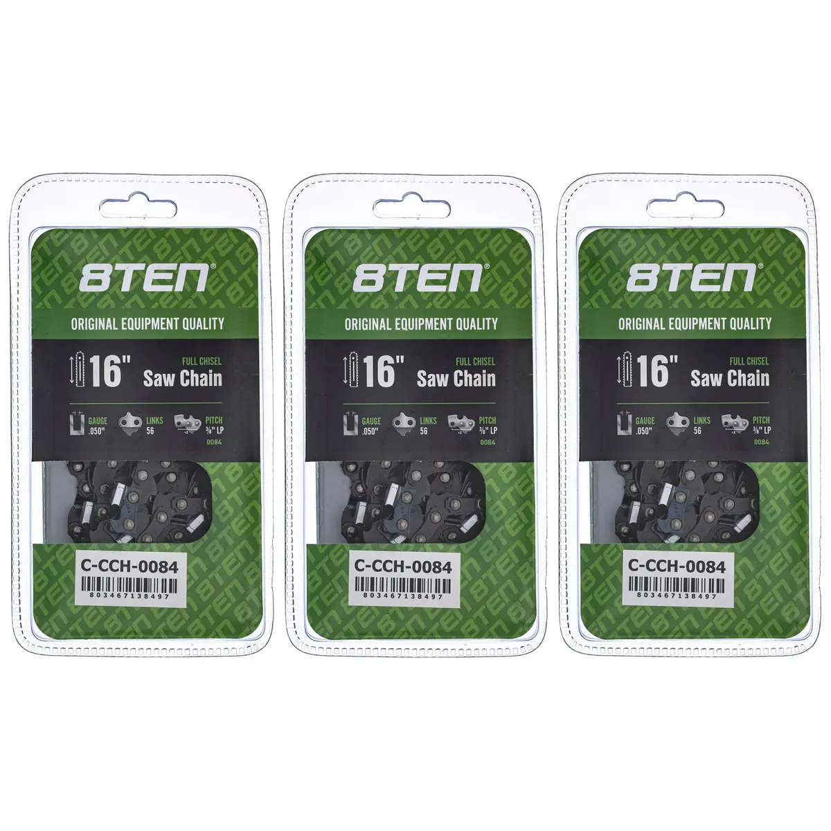 Chainsaw Chain 16 Inch .050 3/8 Lp 56Dl For Husqvarna 576936556 501847056 91Px056g 91Vxl056g | 3-Pack 1