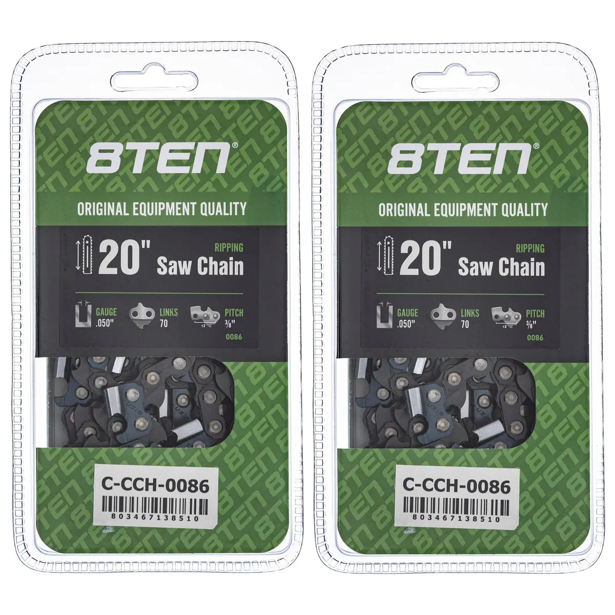 Chainsaw Chain 20 Inch .050 3/8 70Dl For Echo 72Lpx070g 72Lgx070g 72Lpx70cq 72Exl070g 33Rs70e | 2-Pack 1