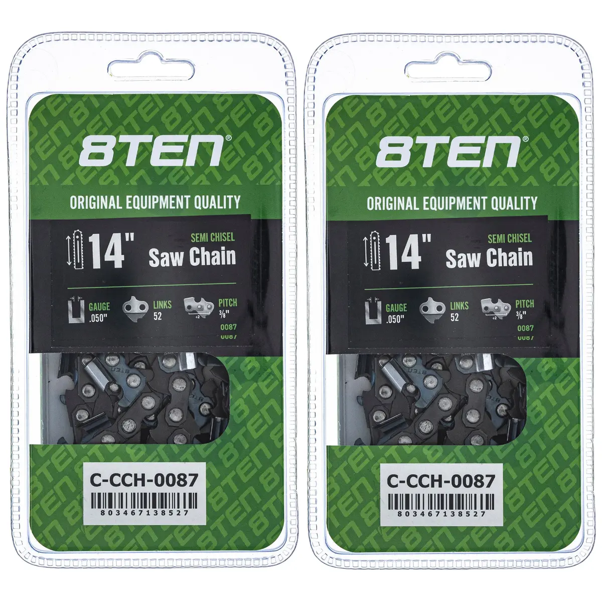Chainsaw Chain 14 Inch .050 3/8 52Dl For Echo Husqvarna 576936552 501847052 91Px52cq 585422152 | 2-Pack 1
