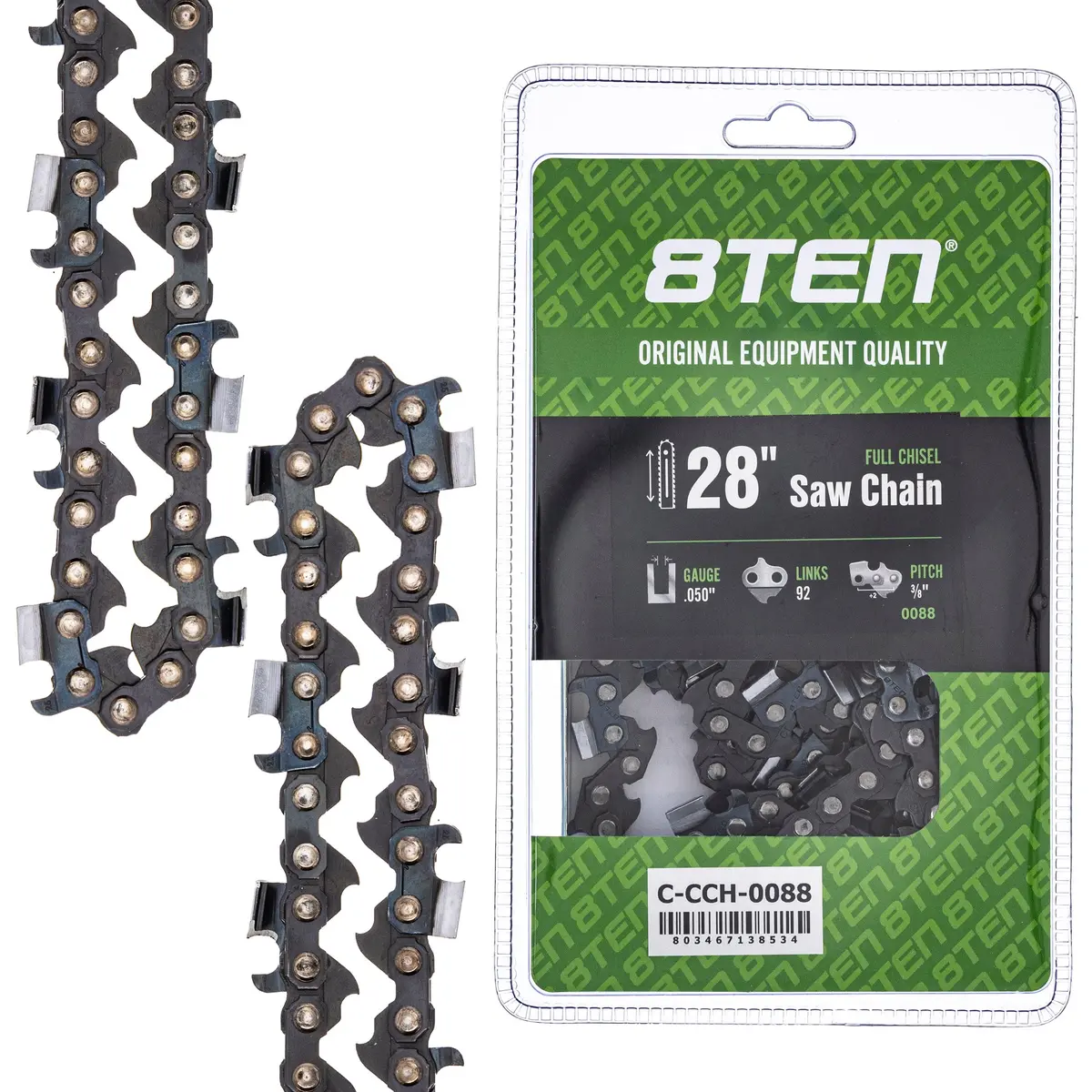 Full Chisel Chainsaw Chain 28 Inch .050 3/8 92 Dl For Mcculloch Pro Mac 800 1