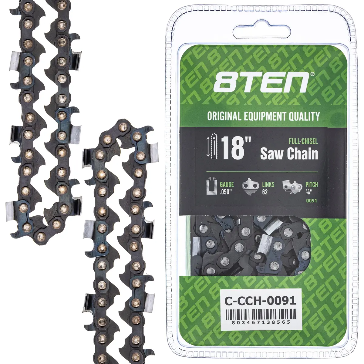 Chainsaw Chain 18 Inch .050 3/8 62Dl For Echo 91Px062g 91Px62cq S62 576936562 91Pxl062g 585422162 1