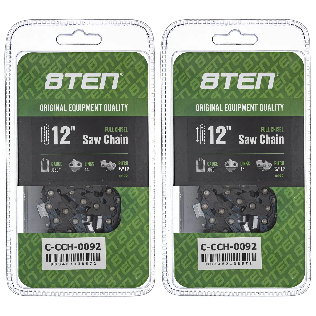 Chainsaw Chain 12 Inch .050 3/8 Lp 44Dl For Echo Husqvarna Redmax 91Vxl44cq 91Vxl044g 501847044 | 2-Pack 1