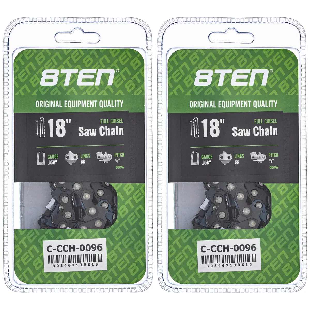 Chainsaw Chain 18 Inch .058 3/8 68Dl For Solo Partner Homelite 73Exl068g 73Lgx068g 591143468 | 2-Pack 1
