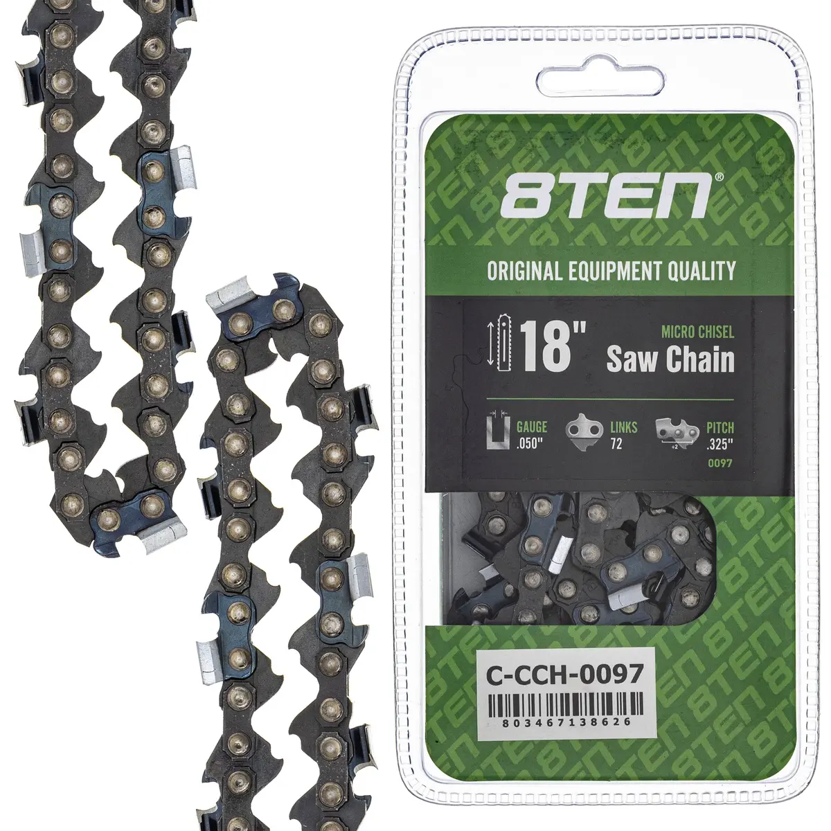 Chainsaw Chain 18 Inch .050 .325 72Dl For Echo Dolmar 501840672 581643672 591095772 20Bpx072g 1