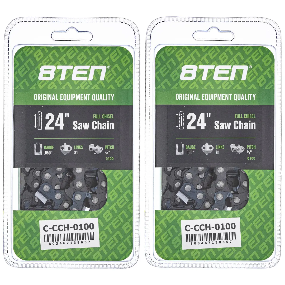 Chainsaw Chain 24 Inch .050 3/8 81Dl For Echo 72Lpx081g 72Lgx081g 72Lpx81cq 72Exl081g 72Exj081g | 2-Pack 1