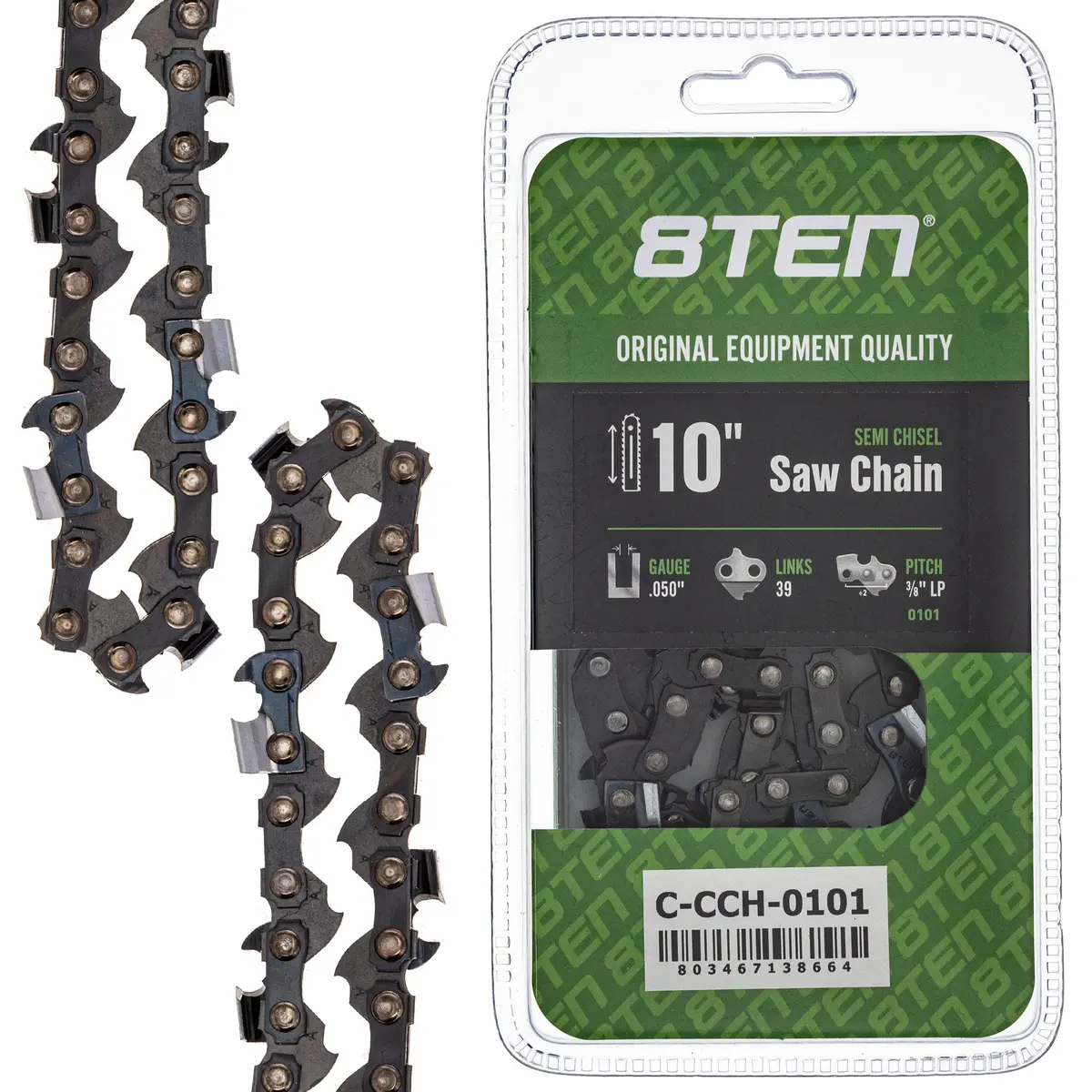 Chainsaw Chain 10 Inch .050 3/8 Lp 39Dl For Echo 91Vxl039g 91Vxl39cq 63Pd339 91Px039g 63Pm339e 1