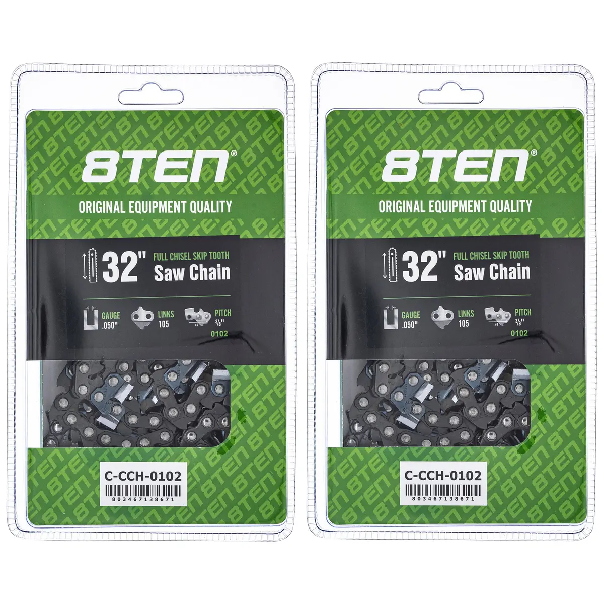 Chainsaw Chain 32 Inch .050 3/8 105Dl For Dolmar Echo 72Exj105g 72Lpx105g 72Lpx105cq 33Rs3105e | 2-Pack 1