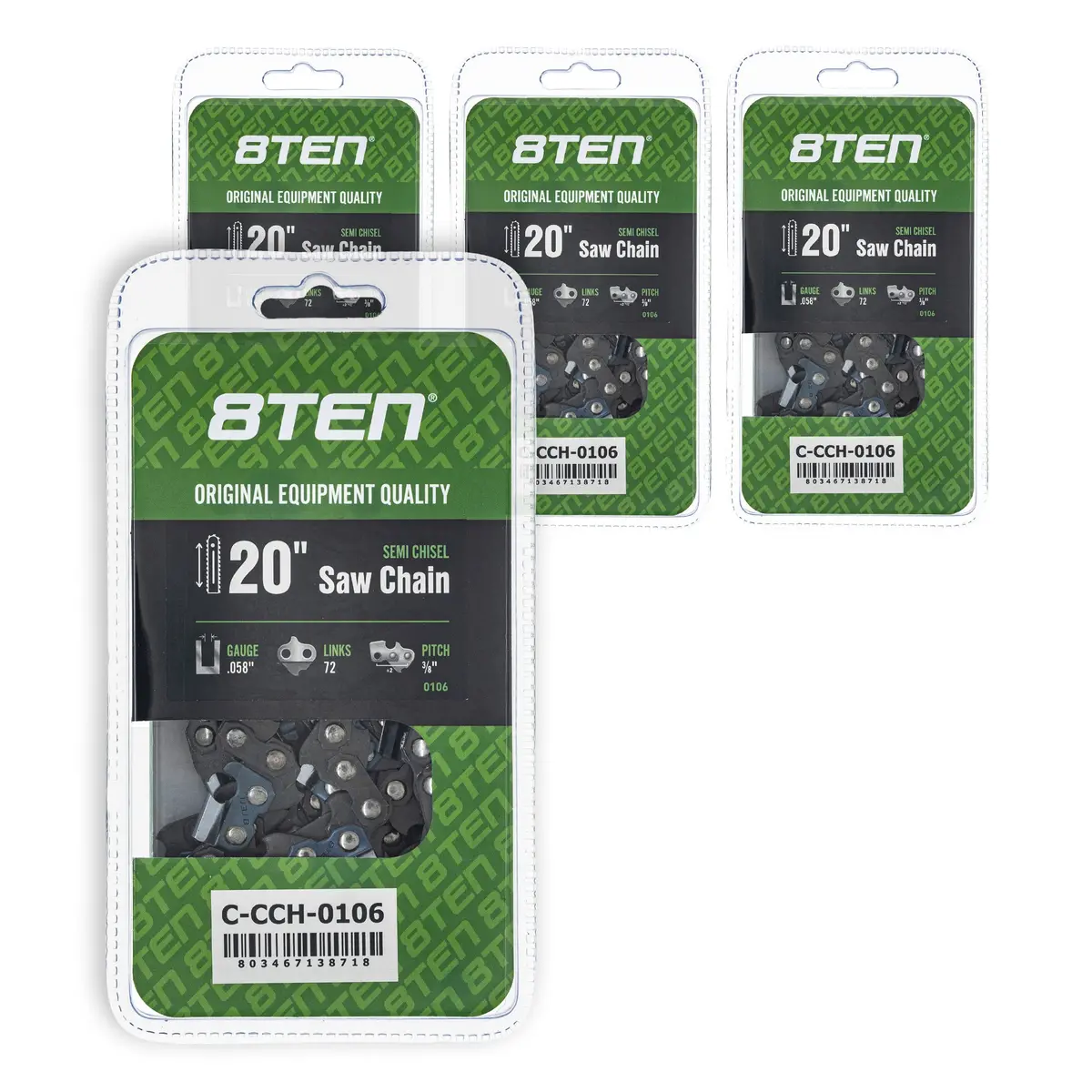 Chainsaw Chain 20 Inch .050 3/8 72Dl For Husqvarna 73Exl072g 581626972 591152572 501842872 501841472 | 4-Pack 1