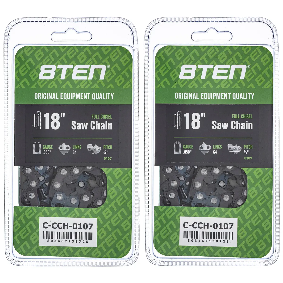 Chainsaw Chain 18 Inch .050 3/8 64Dl For Echo 72Lpx064g 72Lpx64cq H4664 33Rs364e | 2-Pack 1