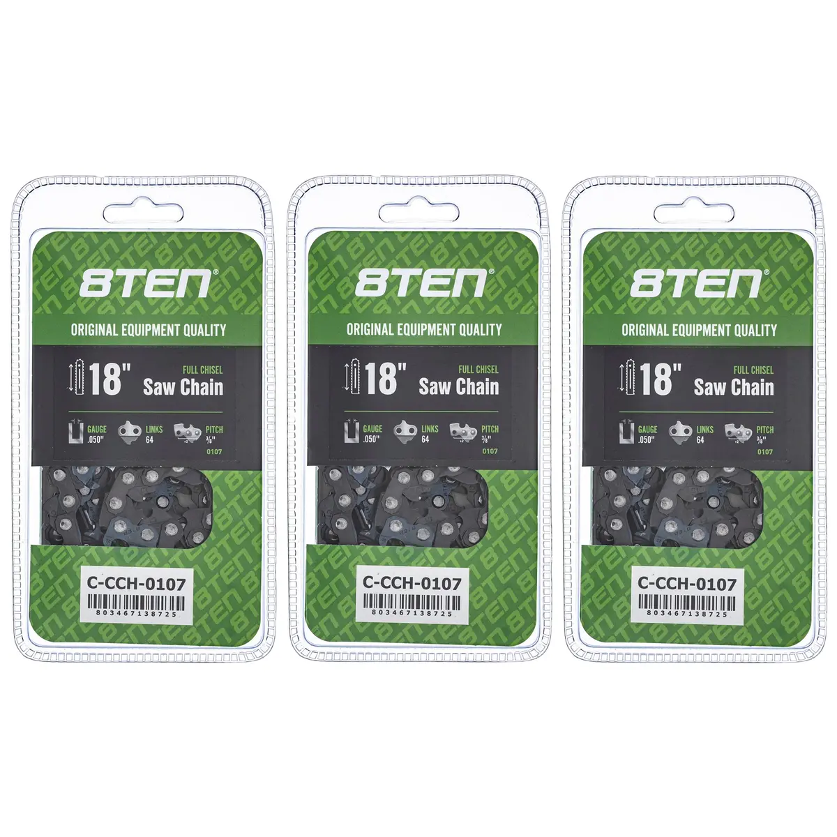 Chainsaw Chain 18 Inch .050 3/8 64Dl For Echo 72Lpx064g 72Lpx64cq H4664 33Rs364e | 3-Pack 1