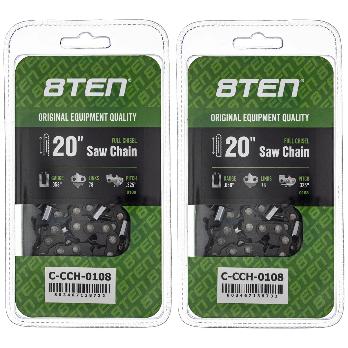 Chainsaw Chain 20 Inch .058 .325 78Dl For Dolmar 21Lpx078g 501840778 591101278 591099078 21Lgx078g | 2-Pack 1