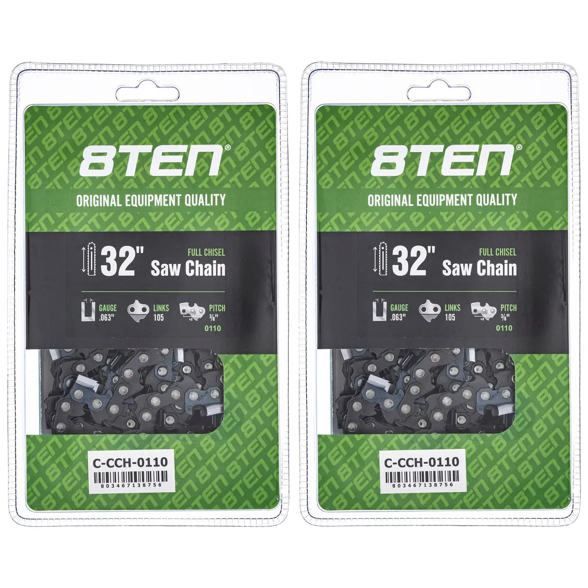 Chainsaw Chain 32 Inch .063 3/8 105Dl For Dolmar 75Exj105g 591164005 H83105 75Cj105g 501846805 | 2-Pack 1
