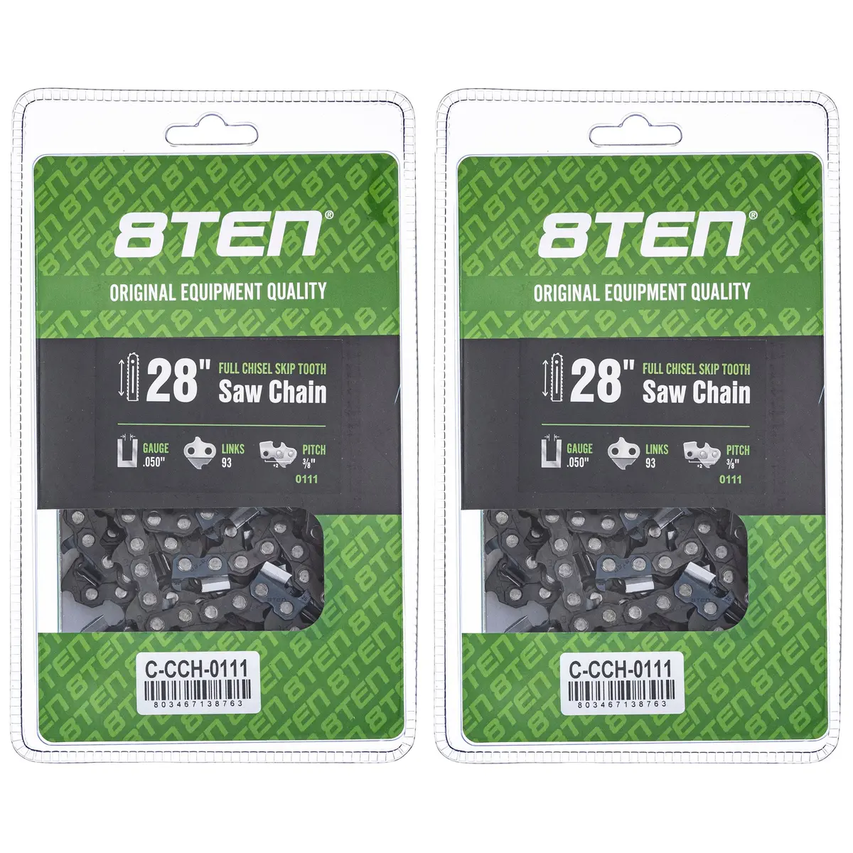 Chainsaw Chain 28 Inch .050 3/8 93Dl For Echo 585550093 72Exj093g 72Exl093g 72Lpx093g 72Lpx93cq | 2-Pack 1