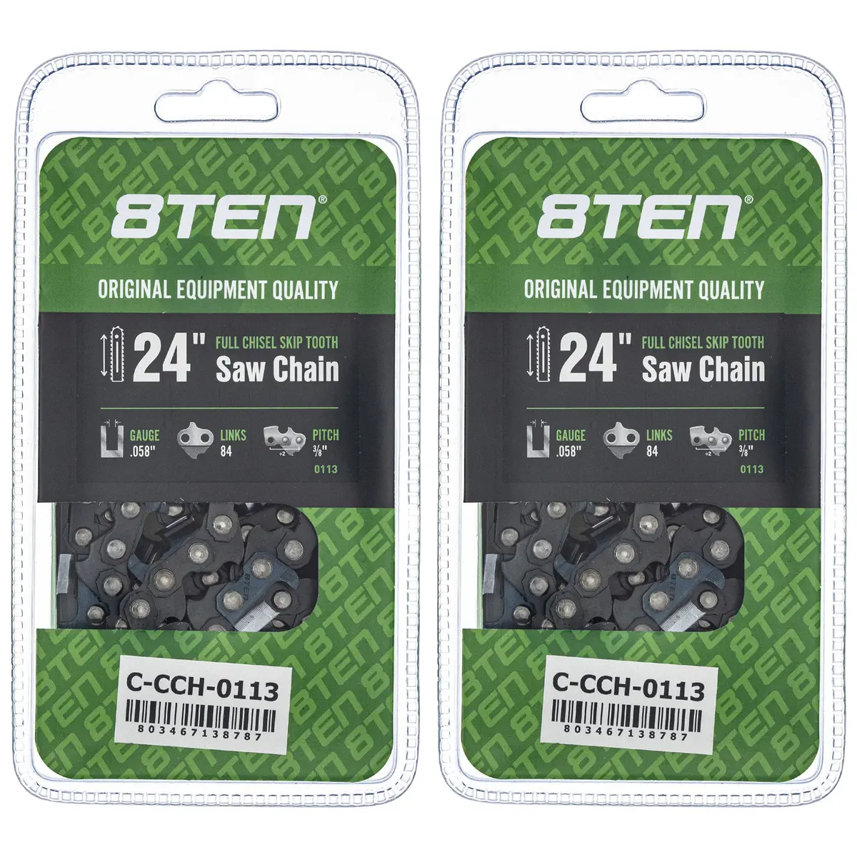 Chainsaw Chain 24 Inch .058 3/8 84Dl For Dolmar Husqvarna 501842884 73Jgx084g 581626984 501841484 | 2-Pack 1