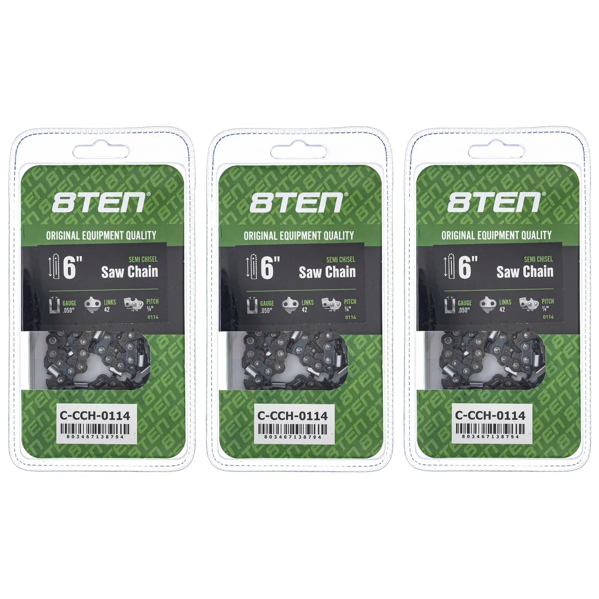 Chainsaw Chain 6 Inch .050 1/4 42Dl For A42 H0042 13Rms42 | 3-Pack 1