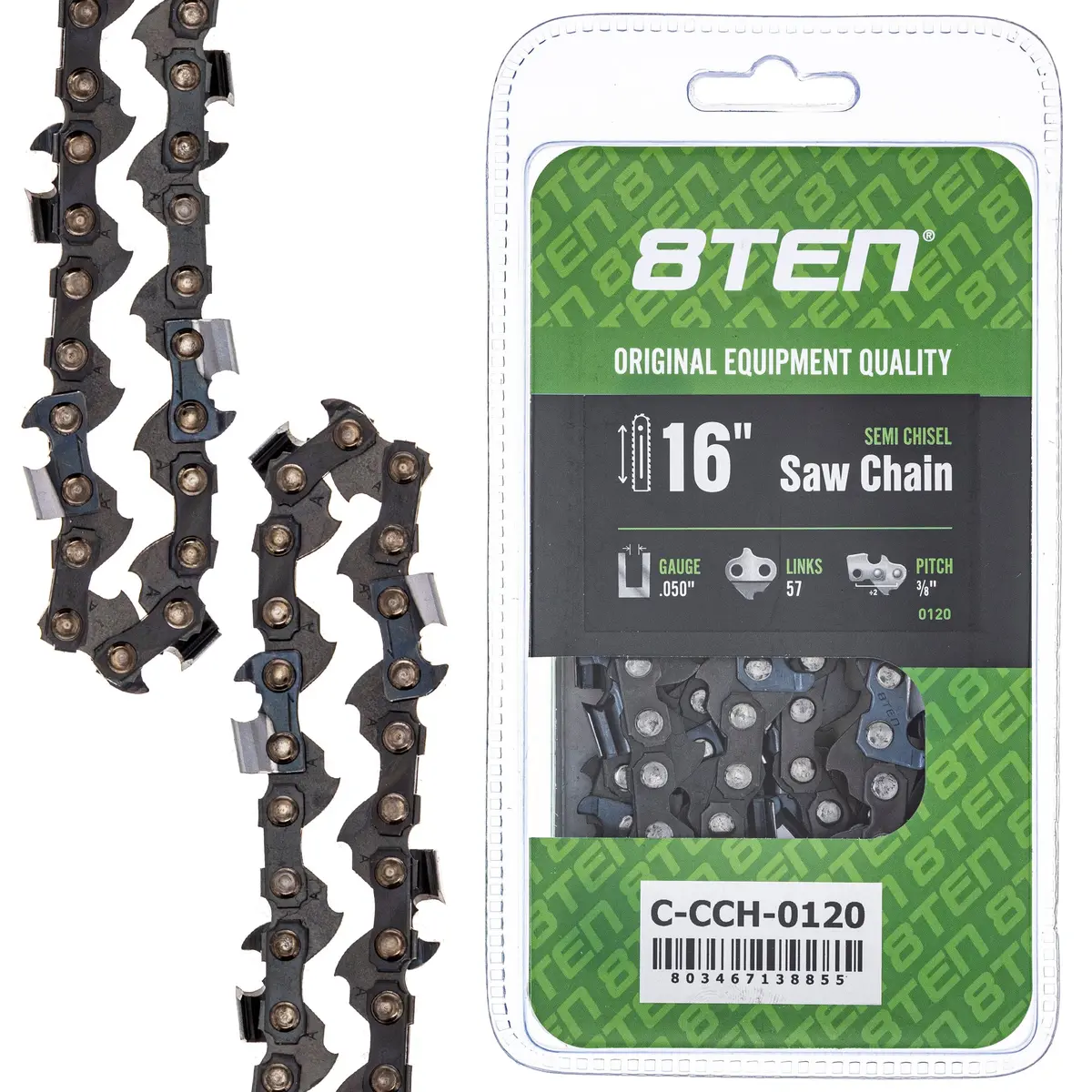 Chainsaw Chain 16 Inch .050 3/8 57Dl For Echo 91Px57cq 91Pxl057g 91Pxl57cq H3757 63Pm357e 2