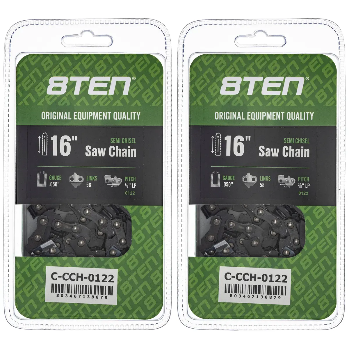 Chainsaw Chain 16 Inch .050 3/8 Lp 58Dl For 90Px034 S58 H3758 63Pm358e 36360050058 | 2-Pack 1