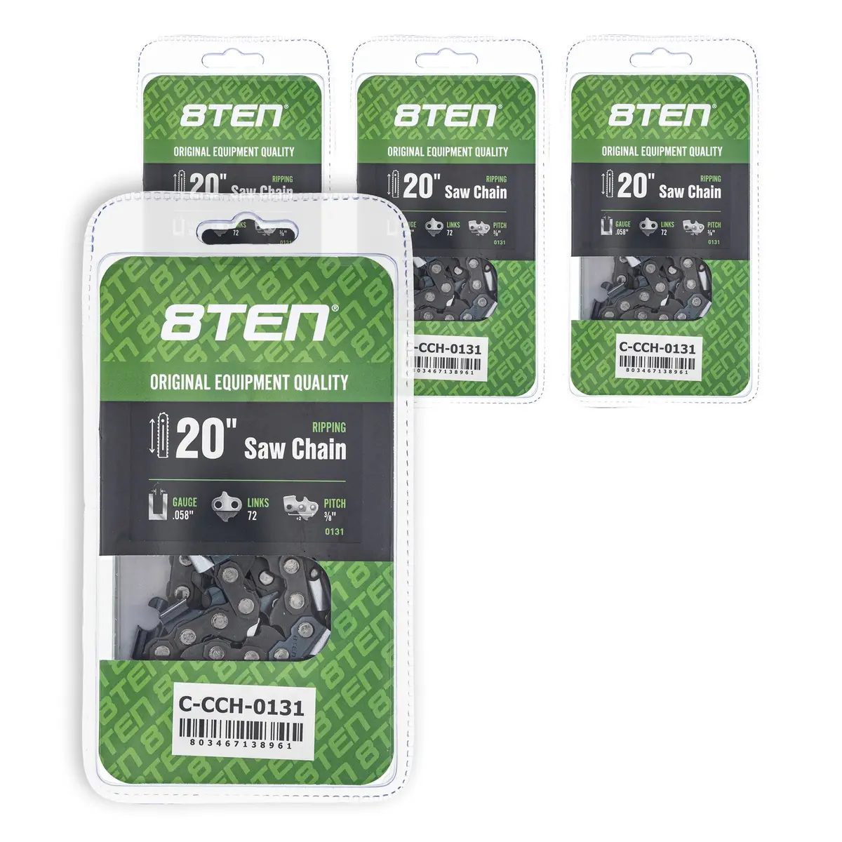 Chainsaw Chain 20 Inch .058 3/8 72Dl For Husqvarna 73Exl072g 581626972 591152572 501842872 501841472 | 4-Pack 1