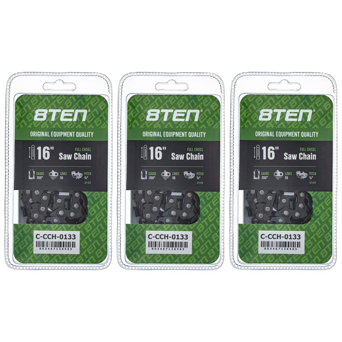 Chainsaw Chain 16 Inch .050 3/8 55Dl For Stihl Homelite 91Vxl055g 91Pxl055g 91Px055g 501847055 | 3-Pack 1