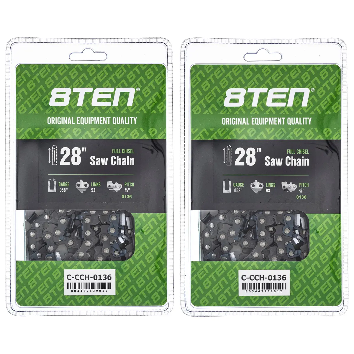 Chainsaw Chain 28 Inch .0583/8 93Dl For Solo Efco 581626993 73Exl093g 501842893 608100116 608100040 | 2-Pack 1