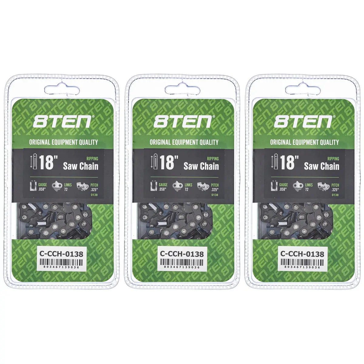 Chainsaw Chain 18 Inch .058 .325 72Dl For Solo Homelite 21Lpx072g 25Rs372e 501840472 591099072 | 3-Pack 1