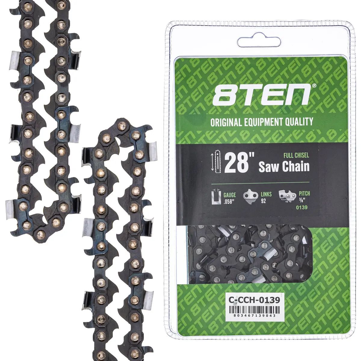 Full Chisel Chainsaw Chain 28 Inch .058 3/8 92Dl For Mcculloch Pro Mac 800 1