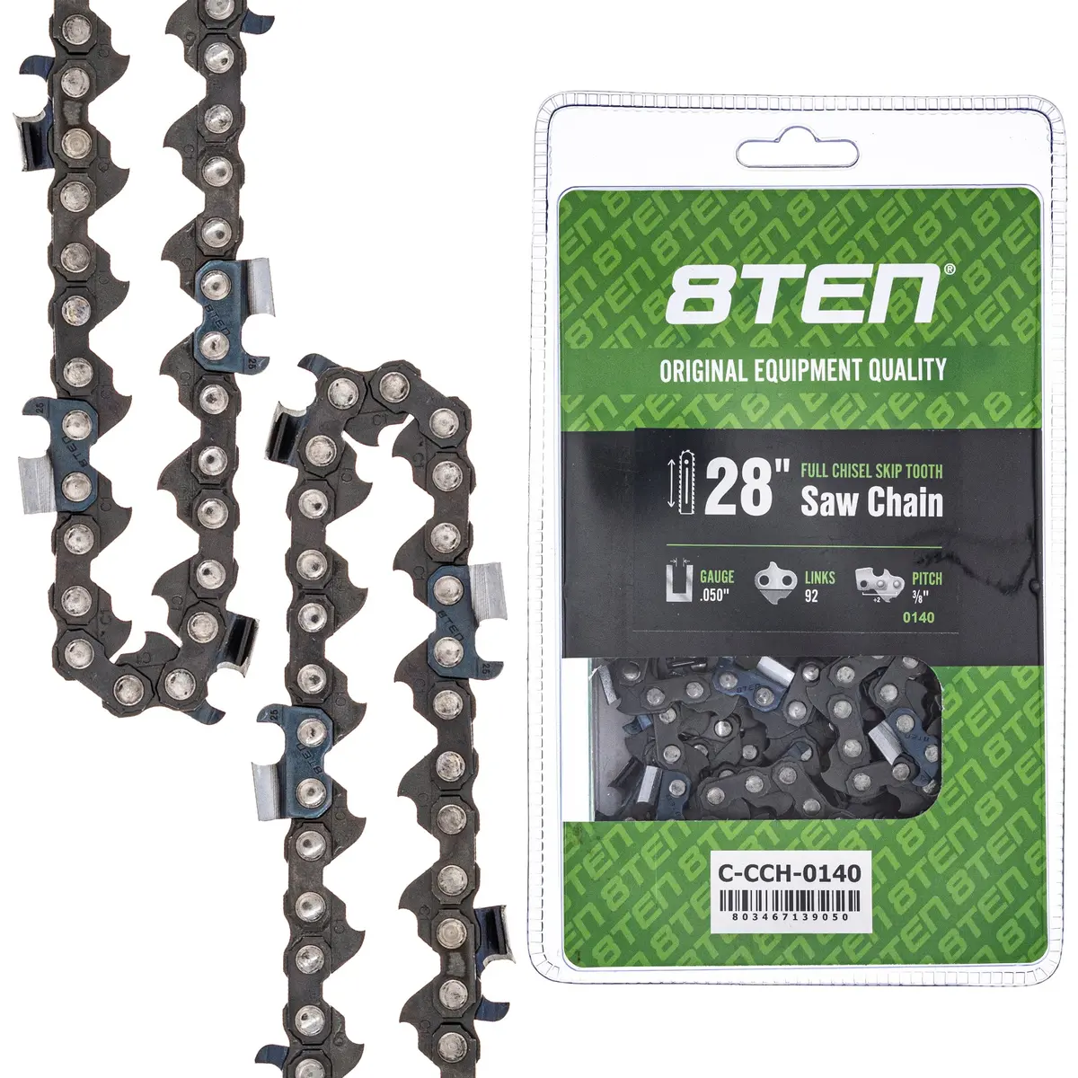 Full Chisel Skip Tooth Chainsaw Chain 28 Inch .050 3/8 92 Dl For Mcculloch 1