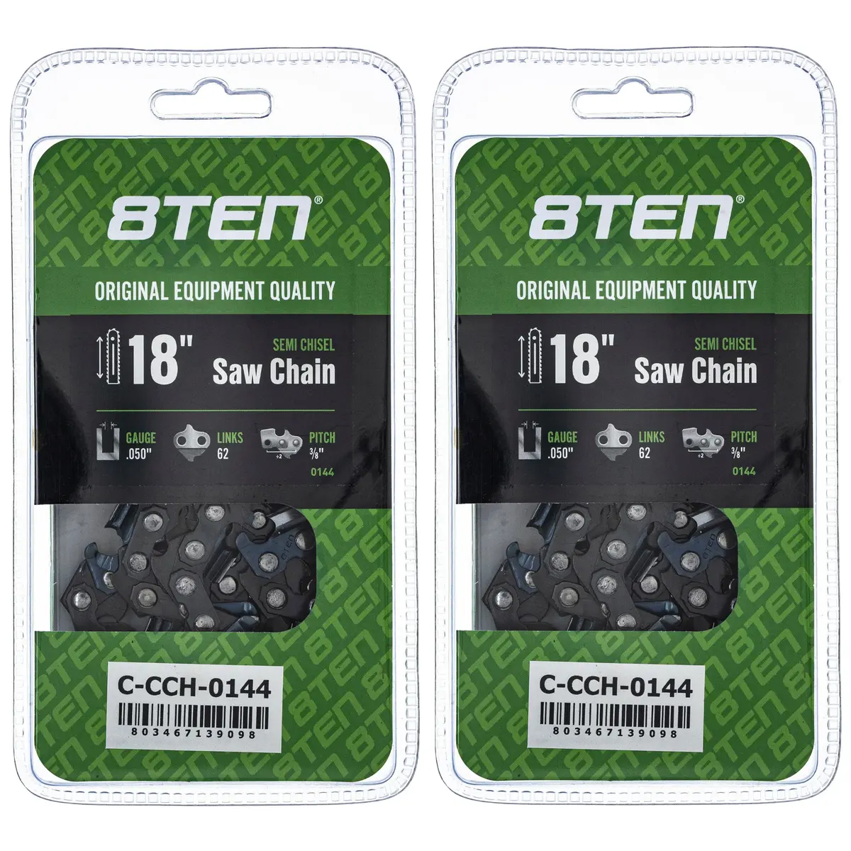 Chainsaw Chain 18 Inch .050 3/8 62Dl For Echo 91Px062g 91Px62cq S62 576936562 91Pxl062g 585422162 | 2-Pack 1