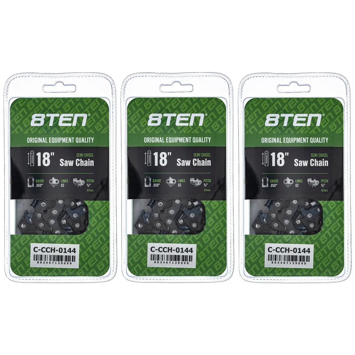 Chainsaw Chain 18 Inch .050 3/8 62Dl For Echo 91Px062g 91Px62cq S62 576936562 91Pxl062g 585422162 | 3-Pack 1