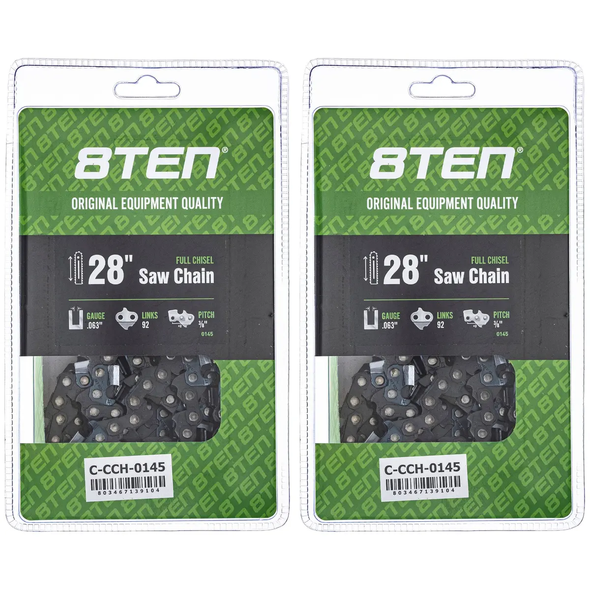 Chainsaw Chain 28 Inch .063 3/8 92Dl For Stihl 72Exl092g 73Exl092g 72Lpx092g H5092 36Rs92 | 2-Pack 1