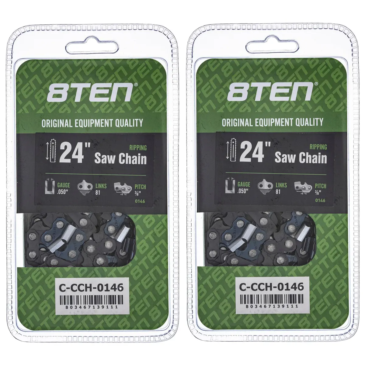 Chainsaw Chain 24 Inch .050 3/8 81Dl For Echo 72Lpx081g 72Lgx081g 72Lpx81cq 72Exl081g 72Exj081g | 2-Pack 1