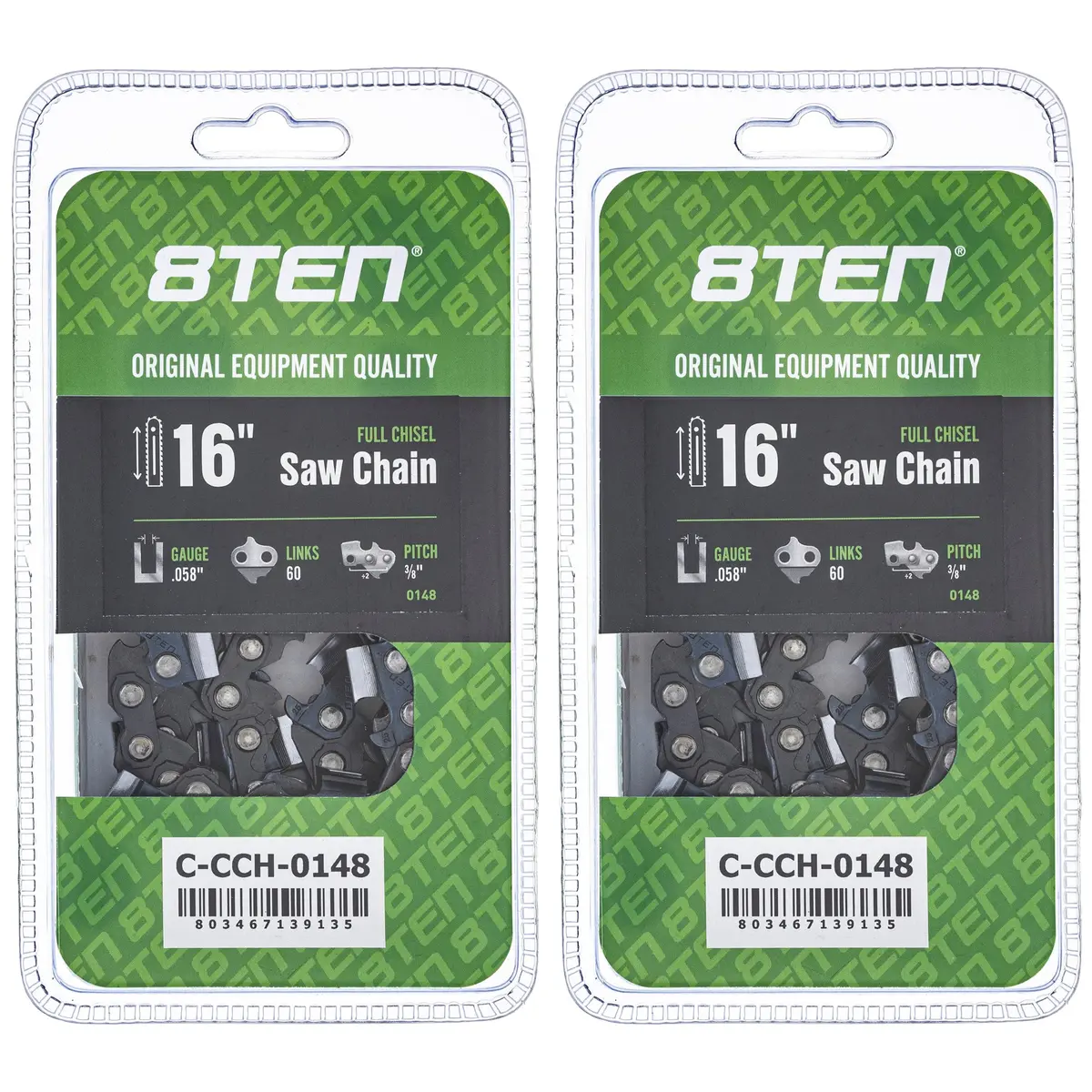 Chainsaw Chain 16 Inch .058 3/8 60Dl For 73Lpx060g 501842860 581626960 73Exl060g P60 608100105 | 2-Pack 1