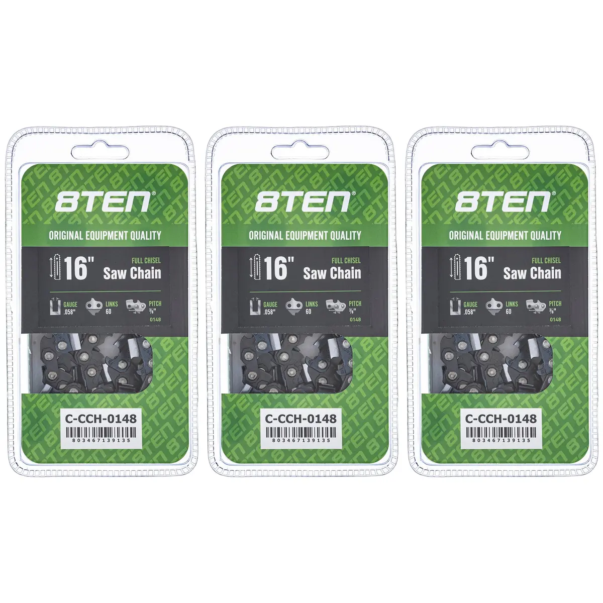 Chainsaw Chain 16 Inch .058 3/8 60Dl For 73Lpx060g 501842860 581626960 73Exl060g P60 608100105 | 3-Pack 1