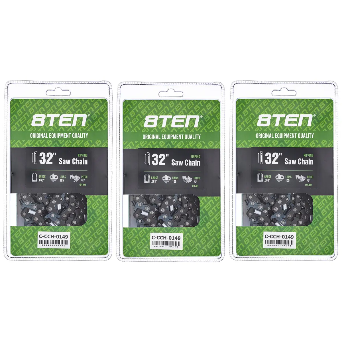 Chainsaw Chain 32 Inch .063 3/8 105Dl For Dolmar 75Exj105g 591164005 H83105 75Cj105g 501846805 | 3-Pack 1