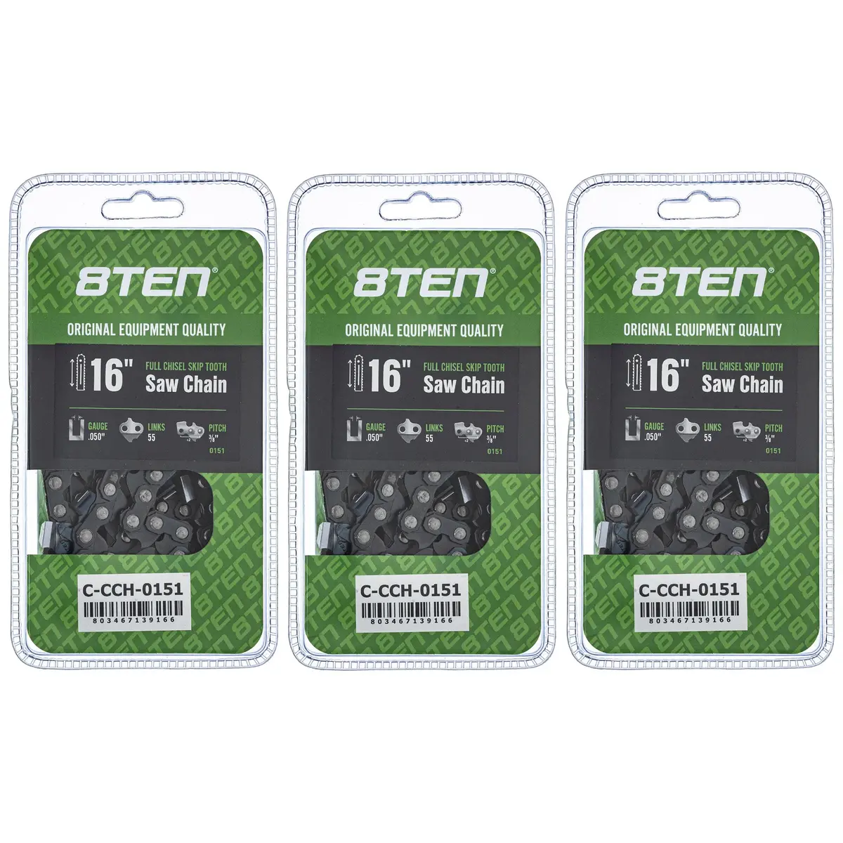 Chainsaw Chain 16 Inch .050 3/8 55Dl For Stihl Homelite 91Vxl055g 91Pxl055g 91Px055g 501847055 | 3-Pack 1