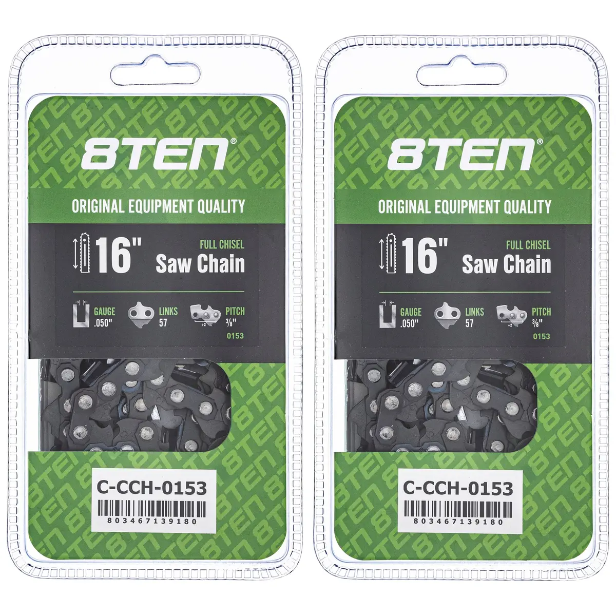 Chainsaw Chain 16 Inch .050 3/8 57Dl For Echo 91Px57cq 91Pxl057g 91Pxl57cq H3757 63Pm357e | 2-Pack 1