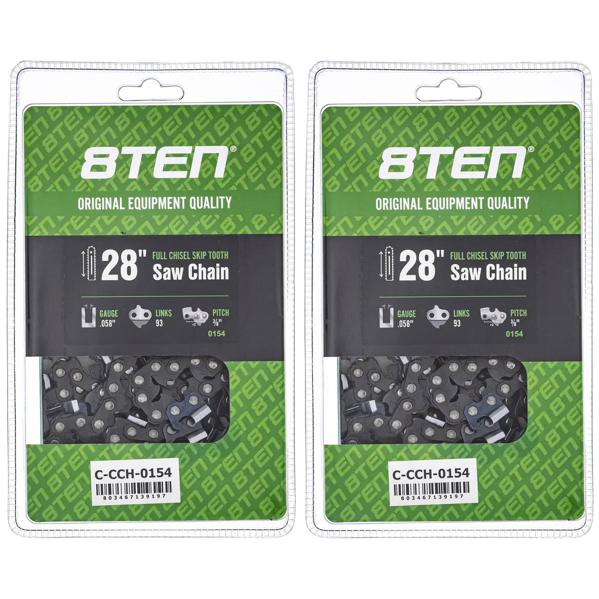 Chainsaw Chain 28 Inch .0583/8 93Dl For Solo 581626993 73Exl093g 501842893 608100116 608100040 | 2-Pack 1